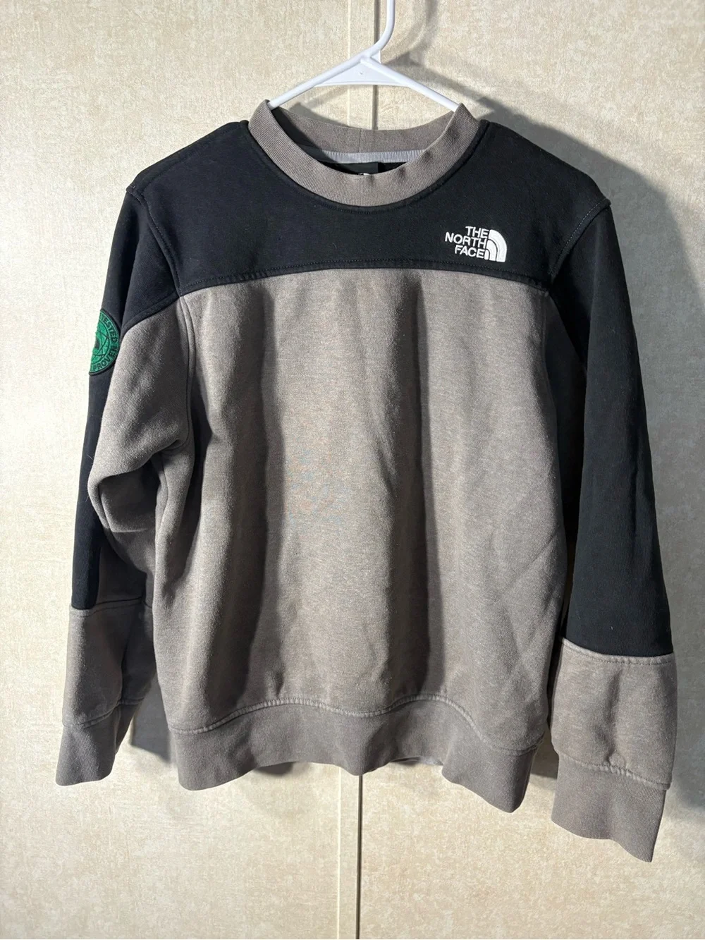 The North Face Men’s Gray and Black Crewneck Sweatshirt
